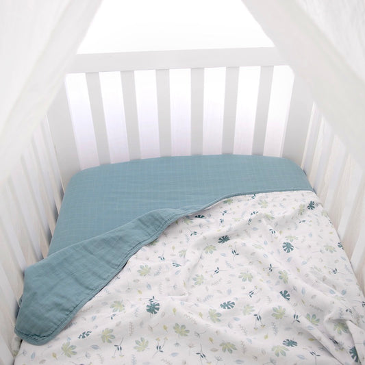 Living Textiles Organic Muslin 2Pk Cot Fitted Sheets