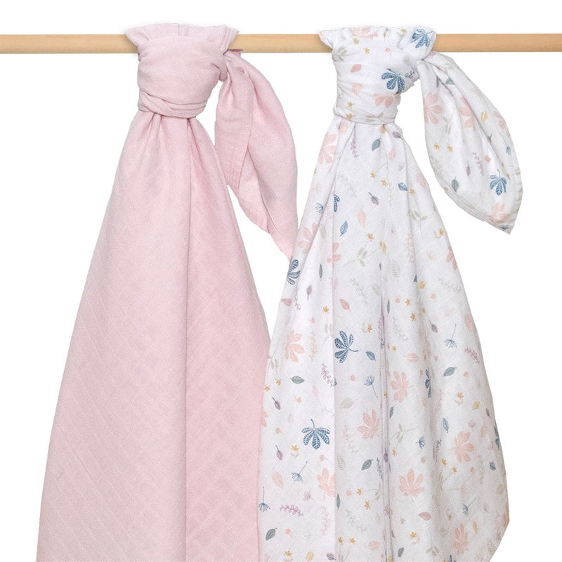 Living Textiles 2-Pack Organic Muslin Wraps