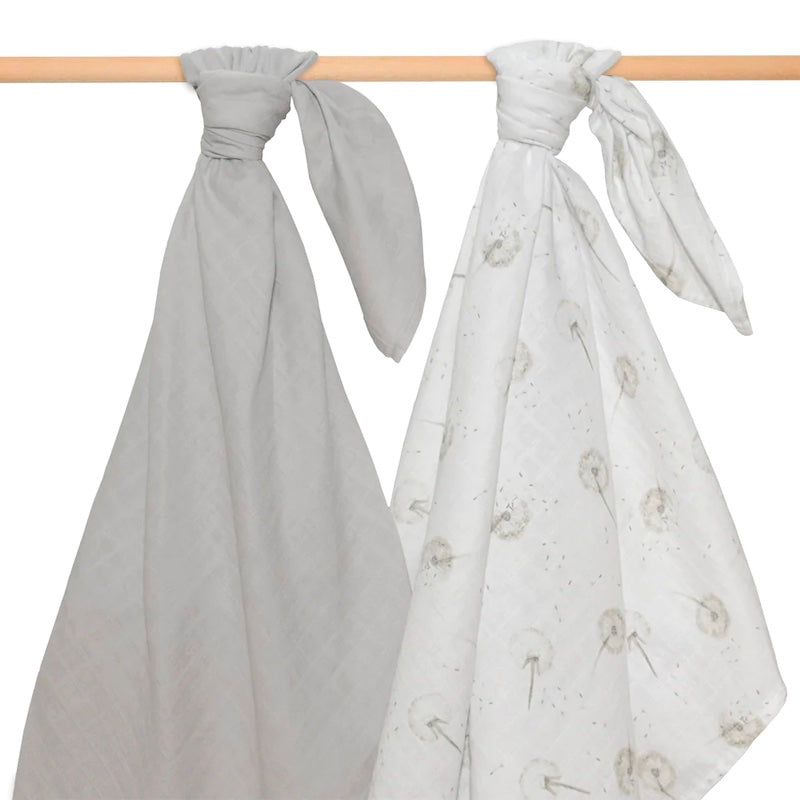 Living Textiles 2-Pack Organic Muslin Wraps