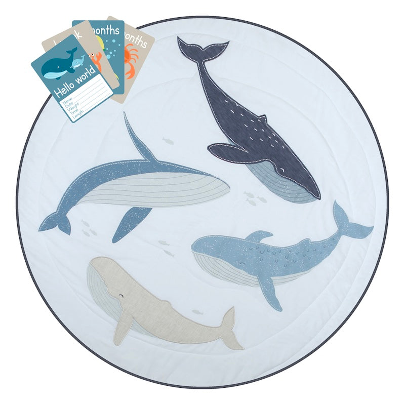 Living Textiles Round Play Mat with Milestone Cards - Oceania