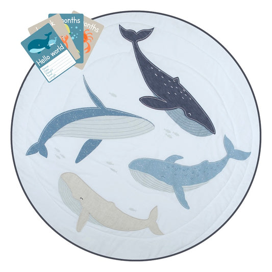 Living Textiles Round Play Mat with Milestone Cards - Oceania