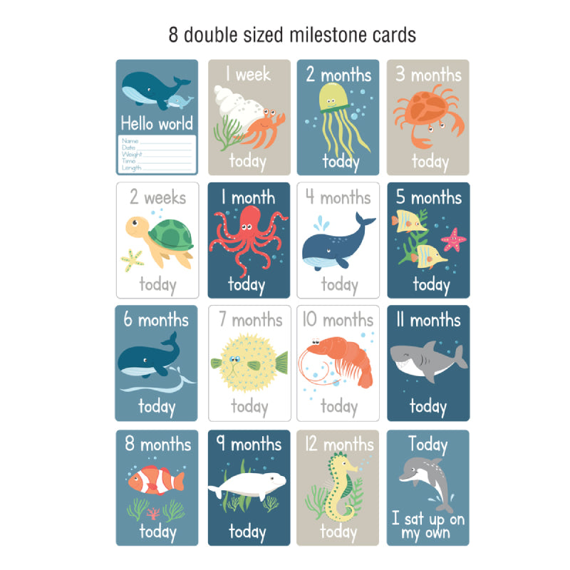 Living Textiles Round Play Mat with Milestone Cards - Oceania