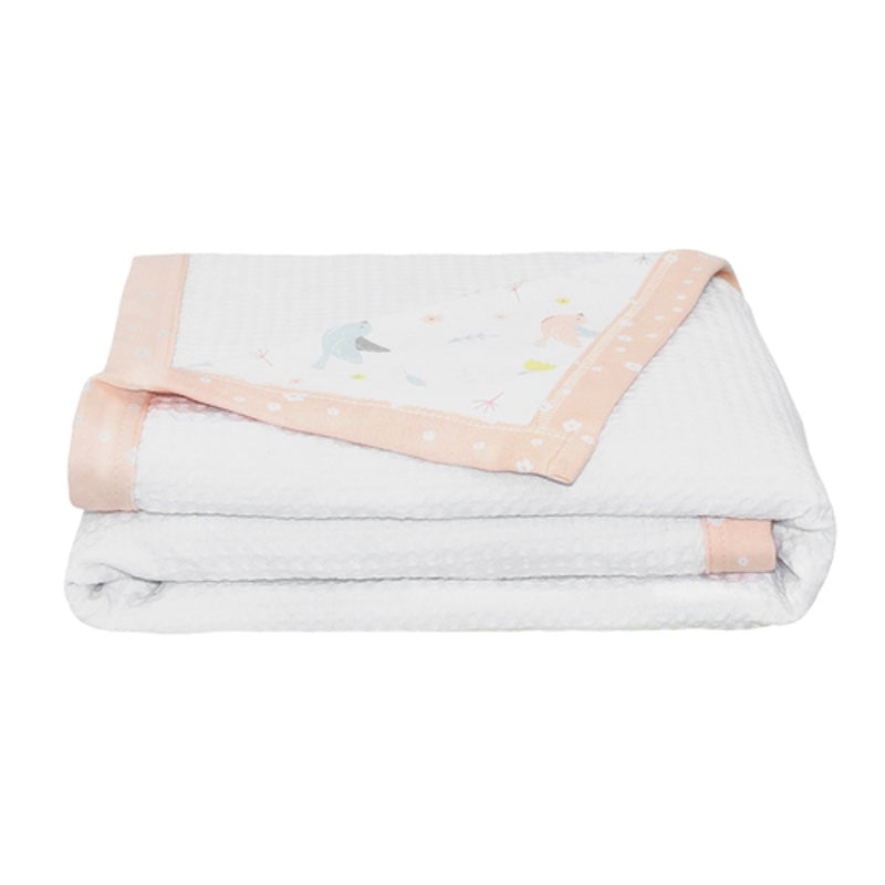 Living Textiles Waffle Jersey Cot Blanket