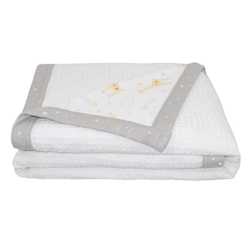 Living Textiles Waffle Jersey Cot Blanket