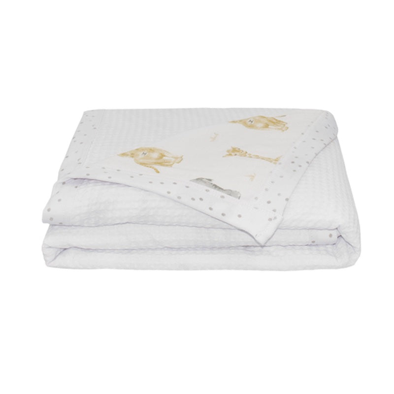 Living Textiles Waffle Jersey Cot Blanket