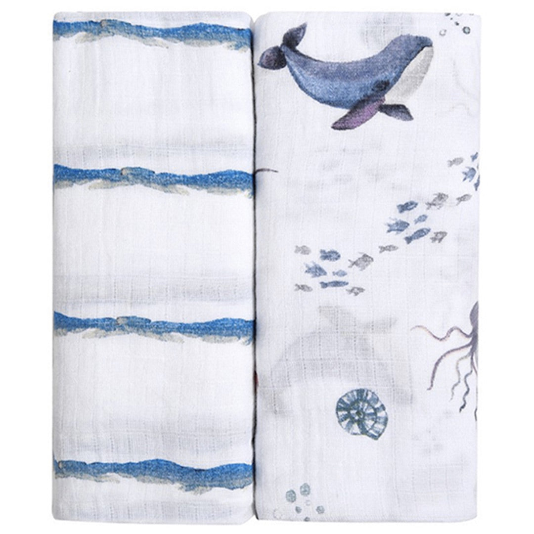 Malabar Baby Organic 2-Pack Muslin Swaddle