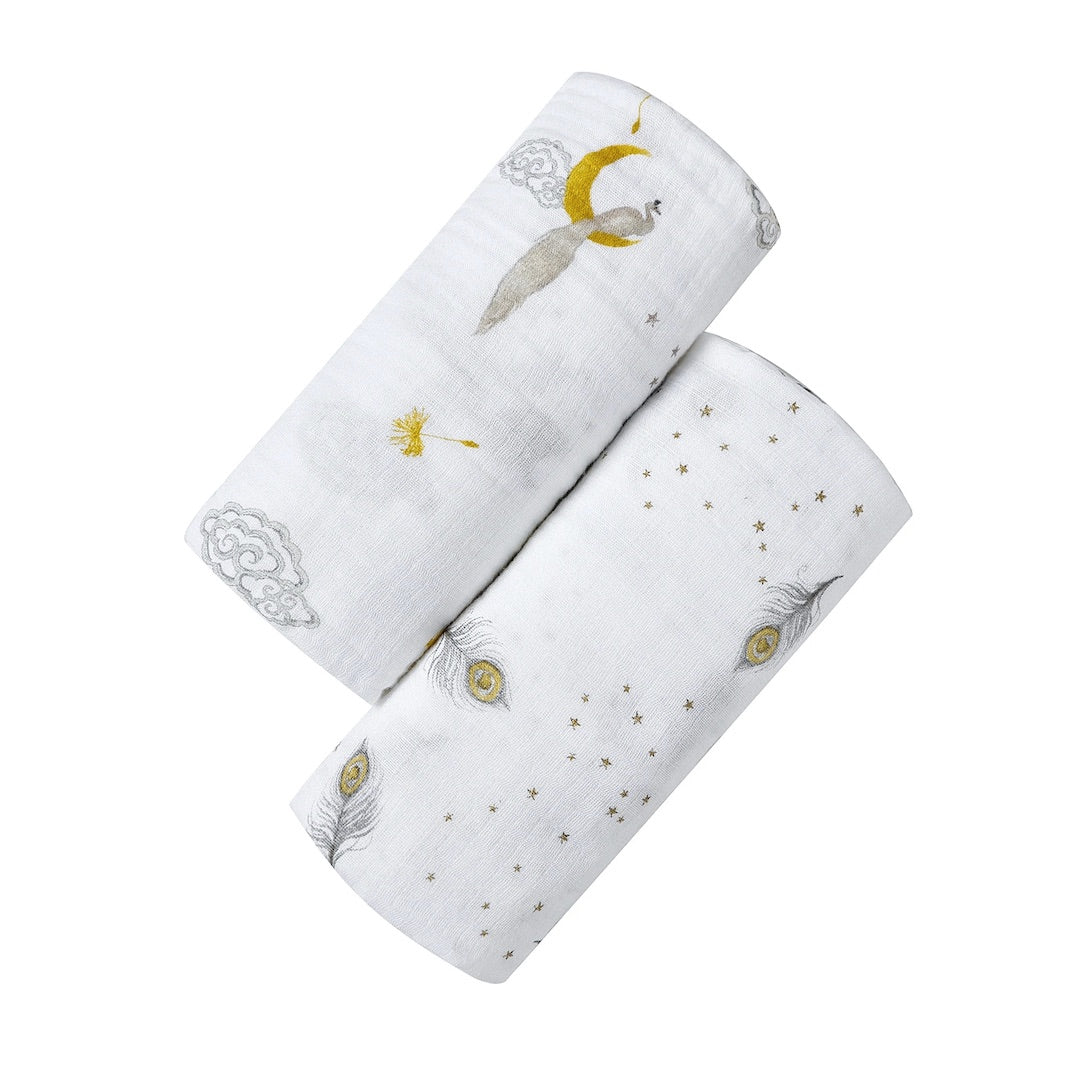 Malabar Baby Organic 2-Pack Muslin Swaddle