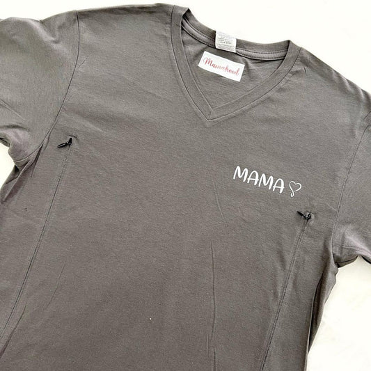 Mamahood Nursing Tee - Mama (Charcoal Grey)