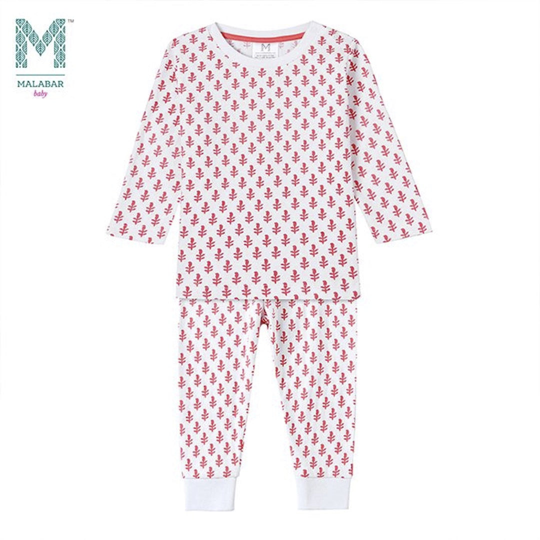 Malabar Baby Organic Knit Pajamas - Pink City