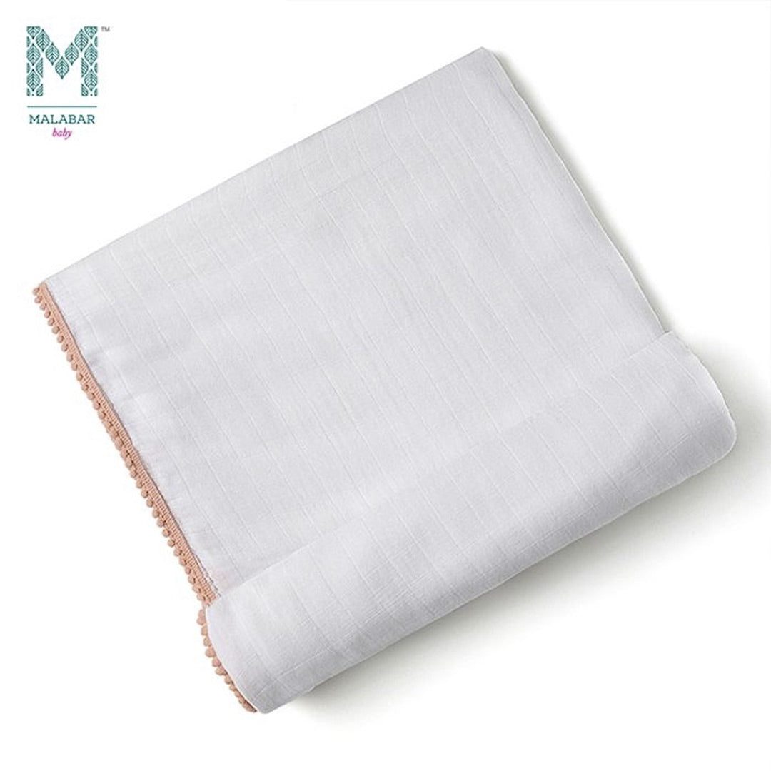 Malabar Baby Bamboo Pom Pom Swaddle