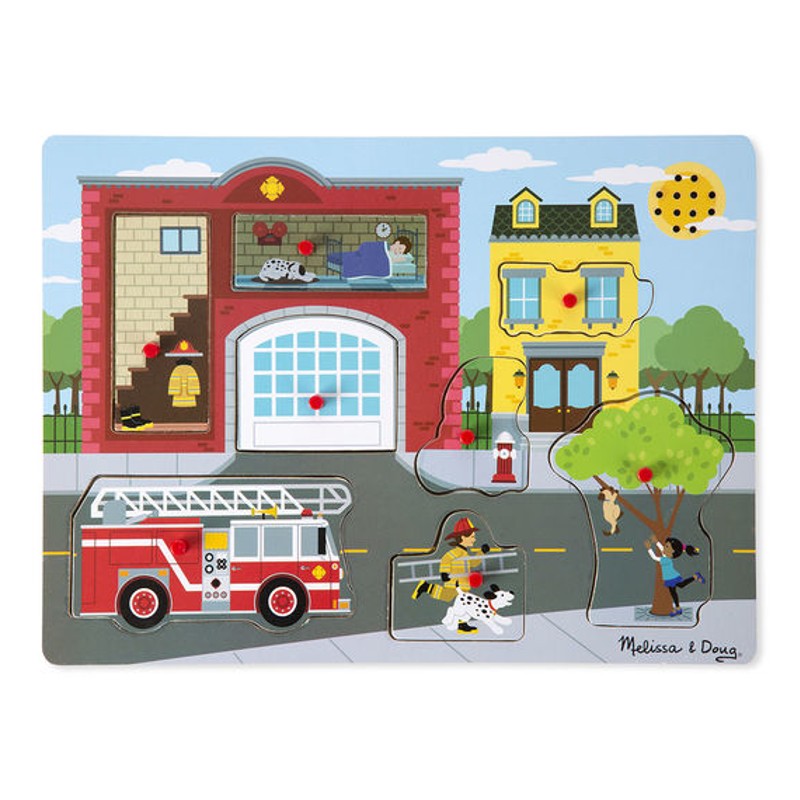 Melissa and Doug Around the Fire Station See and Hear Puzzle
