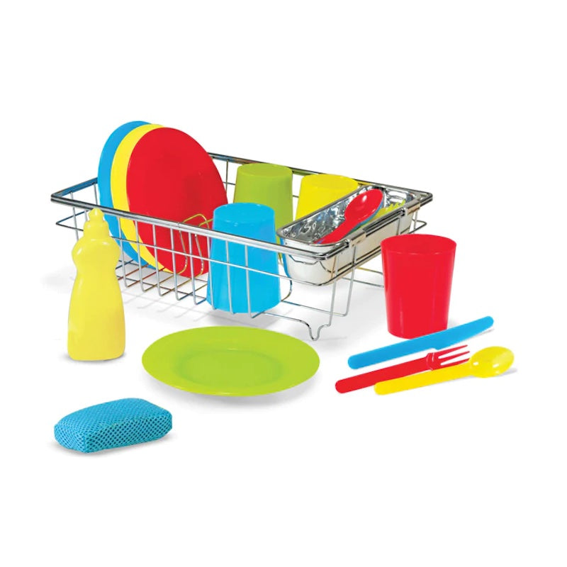 Melissa and Doug Let's Play House! Wash & Dry Dish Set