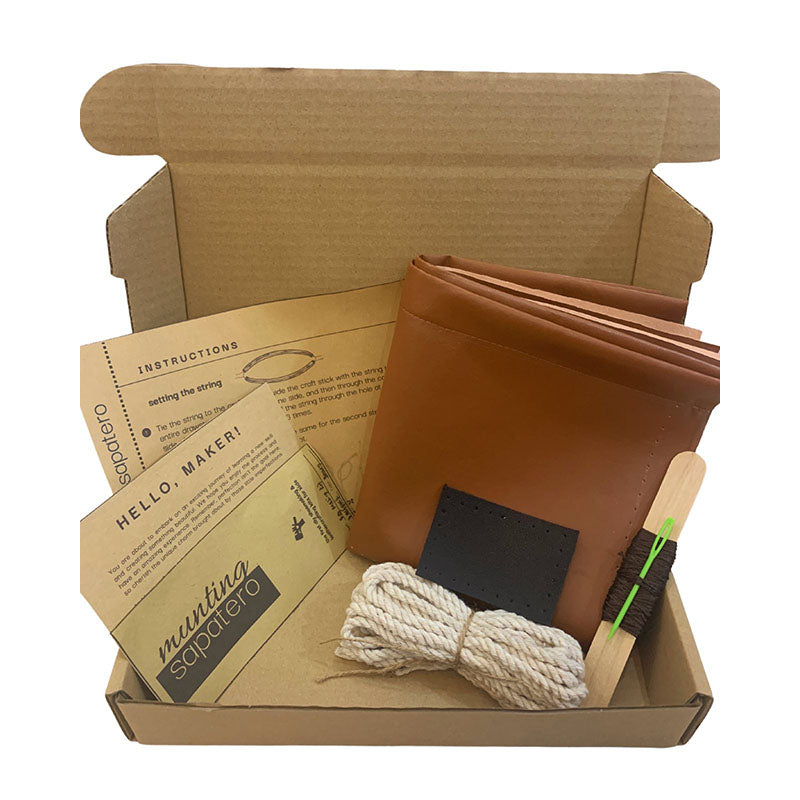 Munting Sapatero Leather Sewing Kit - Drawstring Backpack