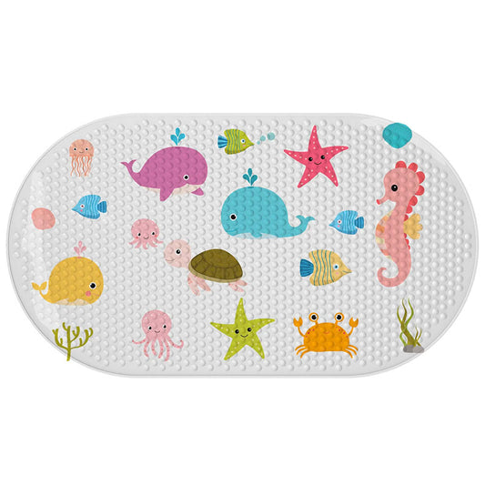 Nature to Nurture Under the Sea Full Grip Bath Mat (Transparent Clear)