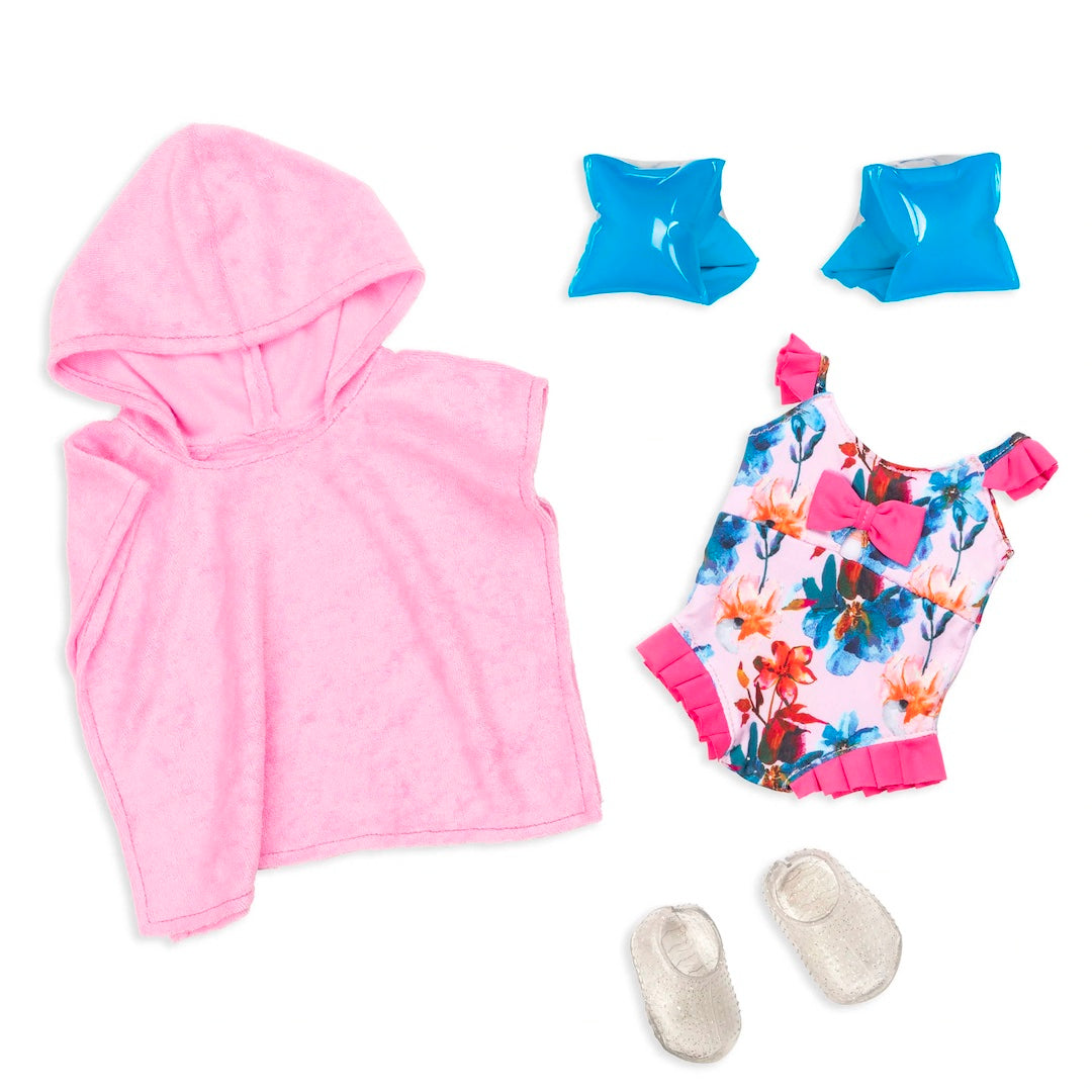 Our Generation Floral Print Bathing Suit Outfit