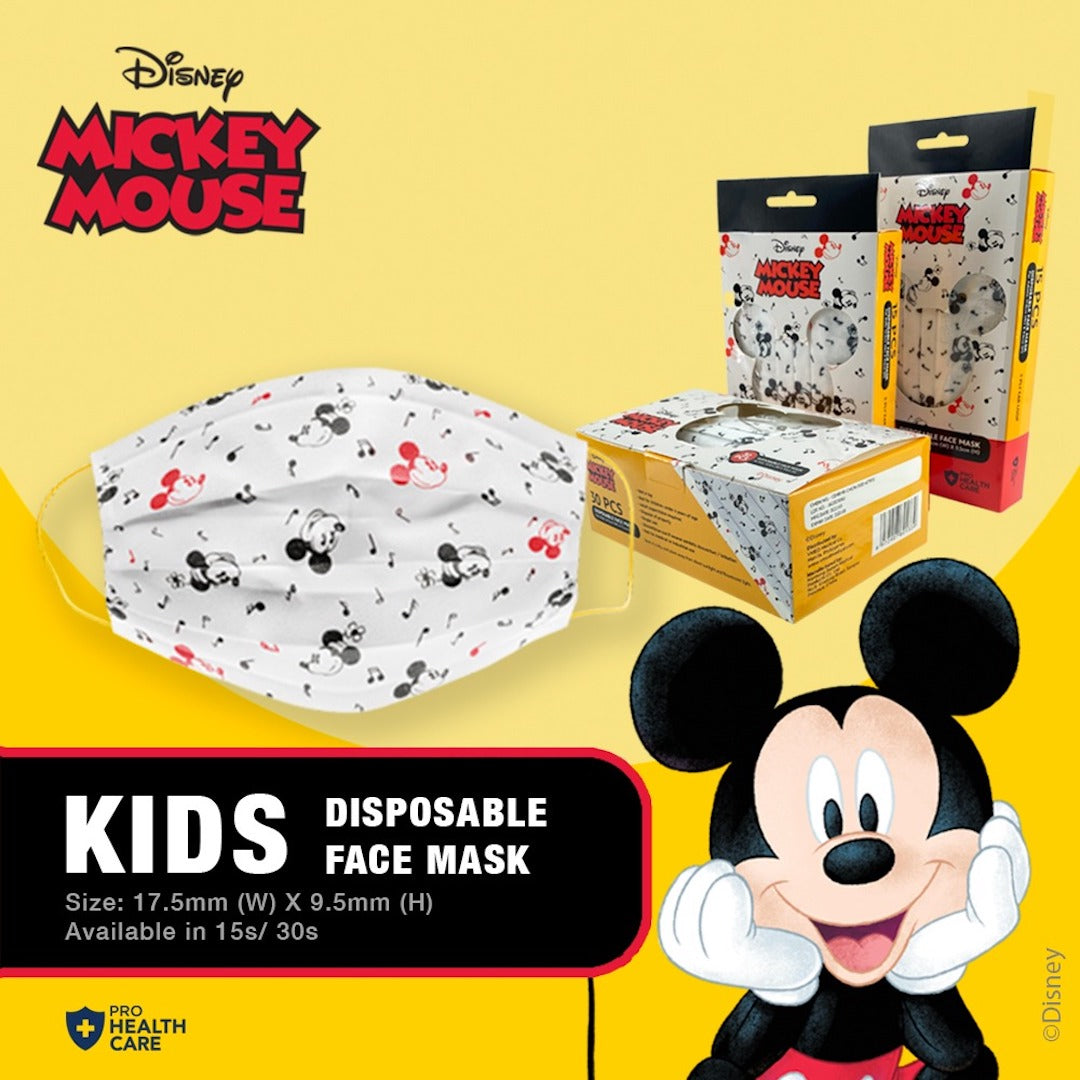 Disney Disposable 3-Ply Face Mask - Mickey Mouse White