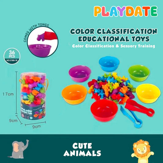 Playdate Color Classification Toys: Cups and Tongs
