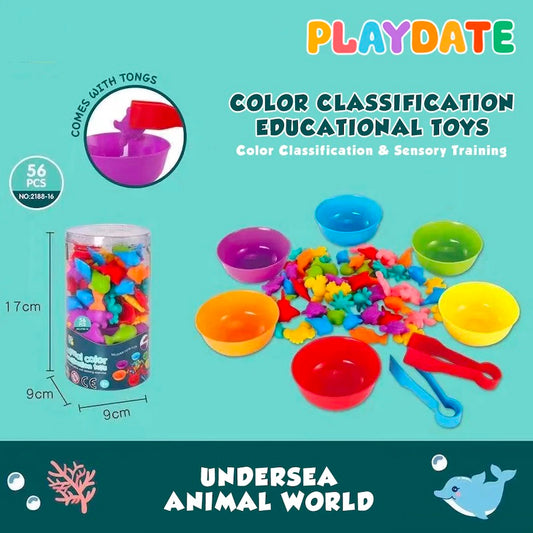 Playdate Color Classification Toys: Cups and Tongs