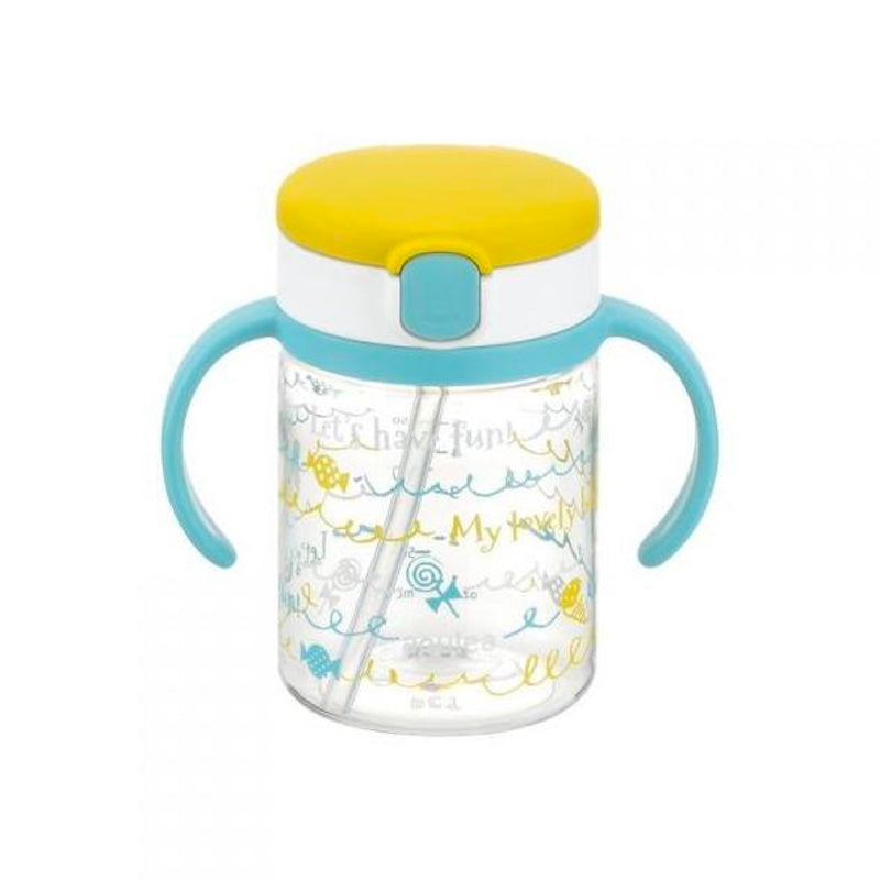Richell AQ Clear Straw Bottle Mug/Straw Cup 200 R
