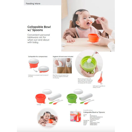 Richell Collapsible Bowl with Spoons