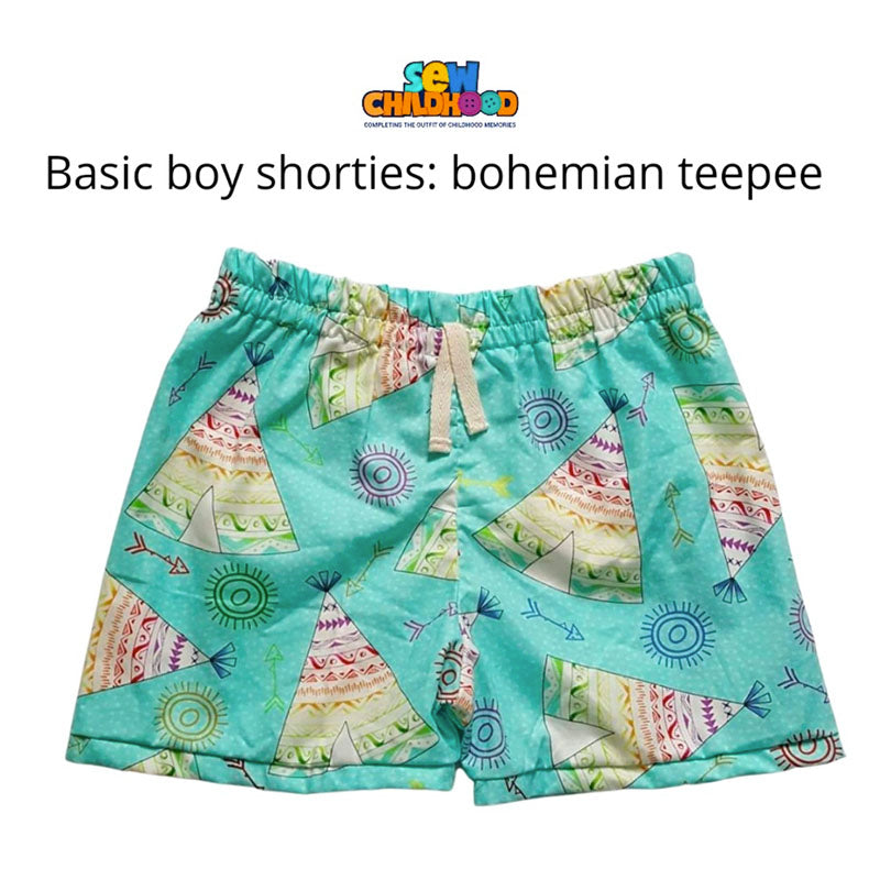 Sew Childhood Basic Boy Shorties - Toddler 2 (Fits 2-3yo)