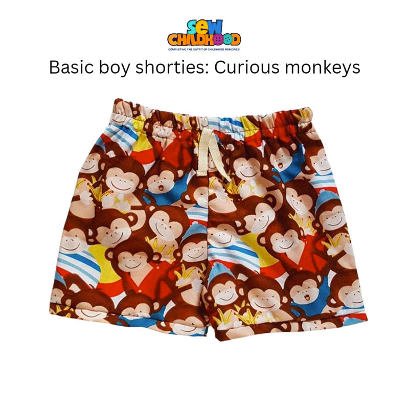 Sew Childhood Basic Boy Shorties - Toddler 2 (Fits 2-3yo)