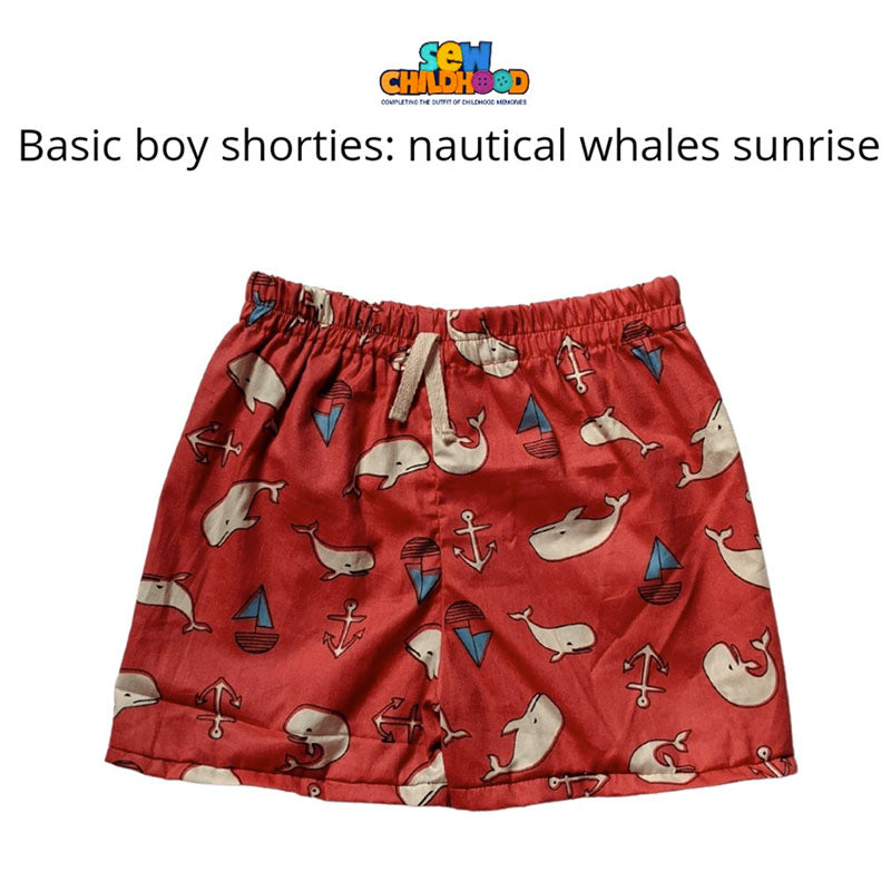 Sew Childhood Basic Boy Shorties - Toddler 3 (Fits 3yo+)