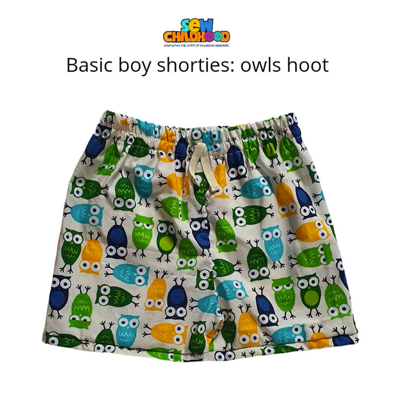 Sew Childhood Basic Boy Shorties - Toddler 3 (Fits 3yo+)