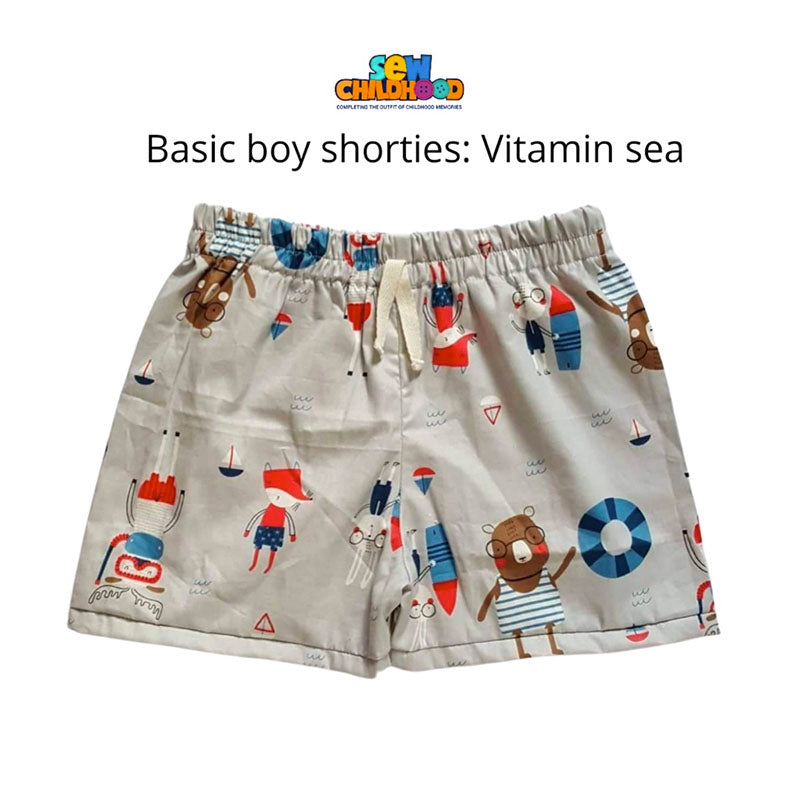 Sew Childhood Basic Boy Shorties - Toddler 2 (Fits 2-3yo)