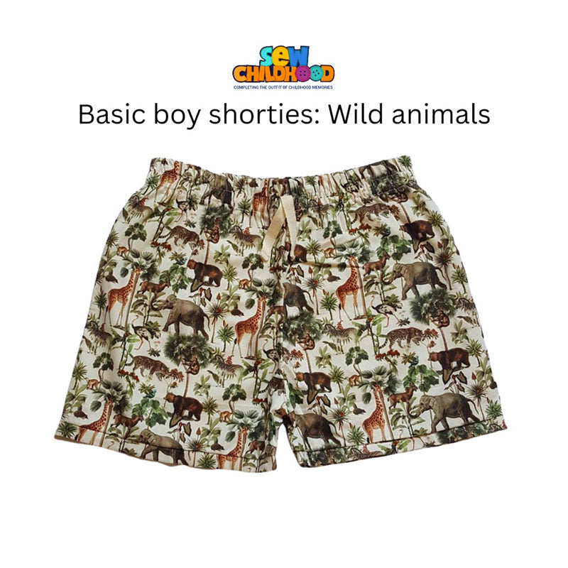 Sew Childhood Basic Boy Shorties - Toddler 3 (Fits 3yo+)