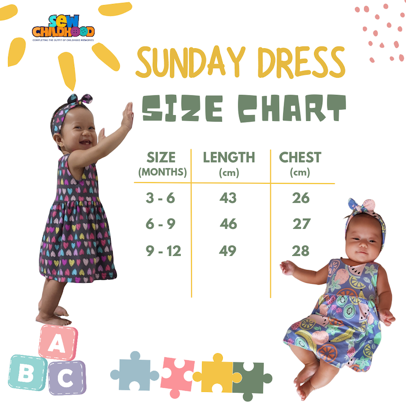 Sew Childhood Sunday Dress - Popsicles Blue