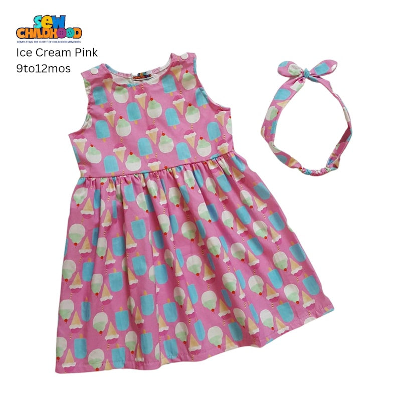 Sew Childhood Sunday Dress - Ice Cream Pink