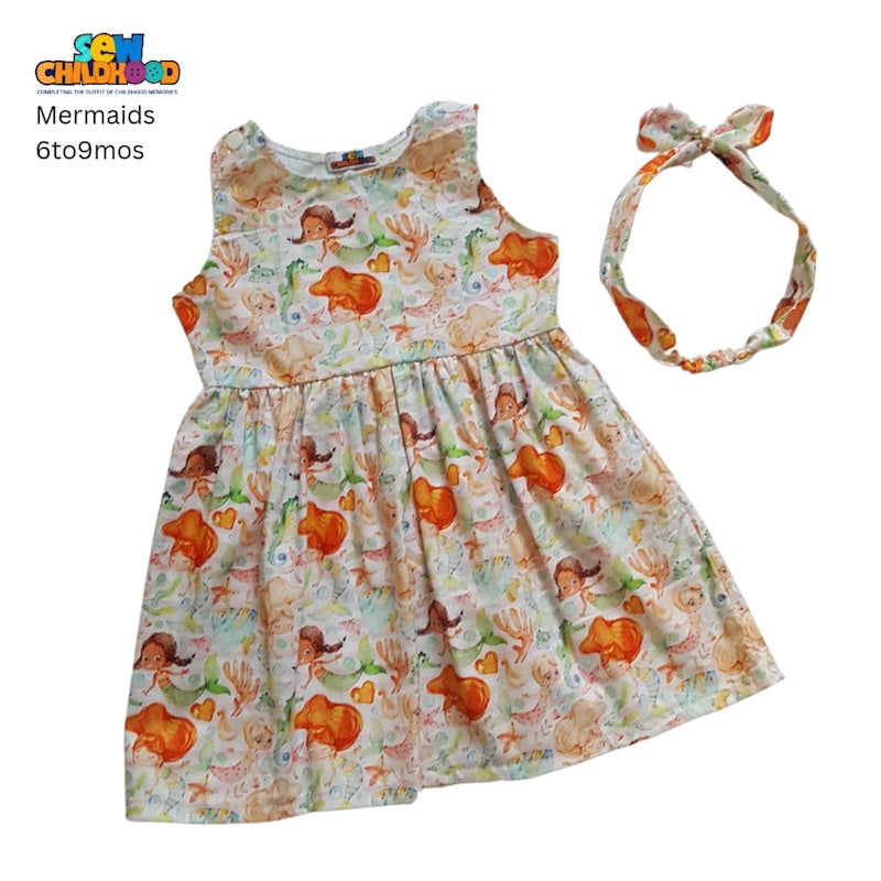 Sew Childhood Sunday Dress - Mermaids