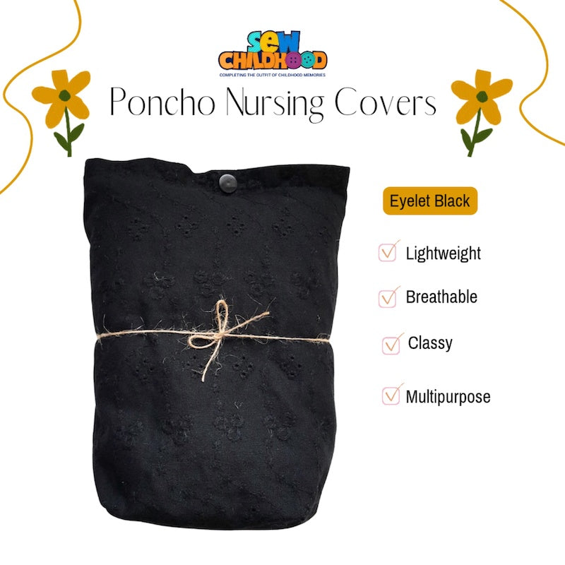 Sew Childhood Eyelet Poncho Nursing Cover
