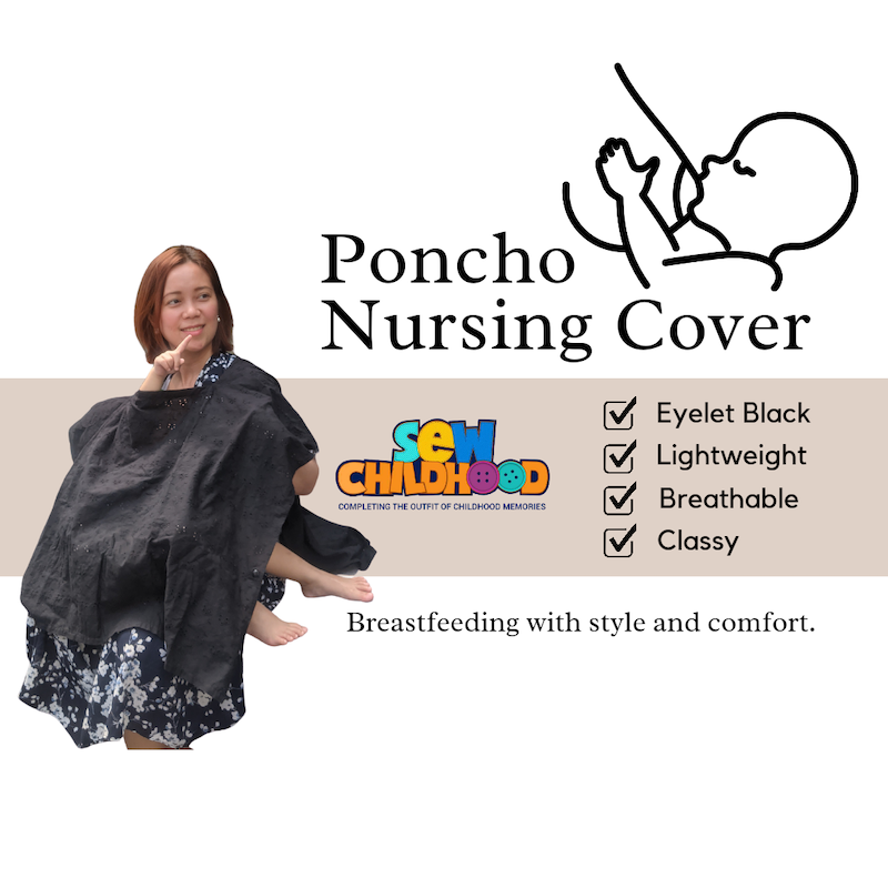 Sew Childhood Eyelet Poncho Nursing Cover