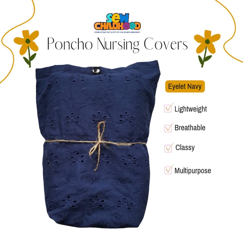 Sew Childhood Eyelet Poncho Nursing Cover