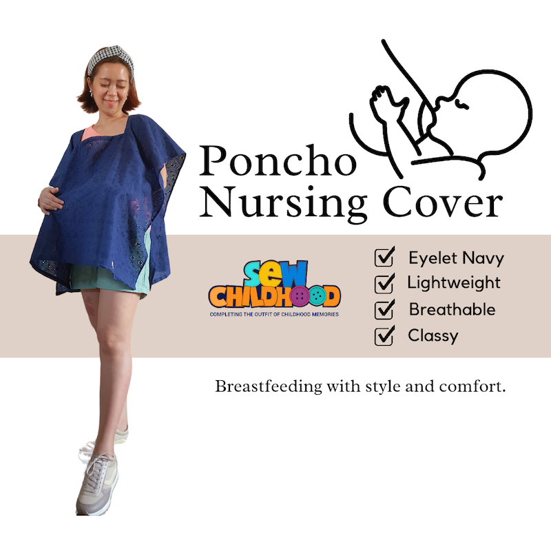 Sew Childhood Eyelet Poncho Nursing Cover
