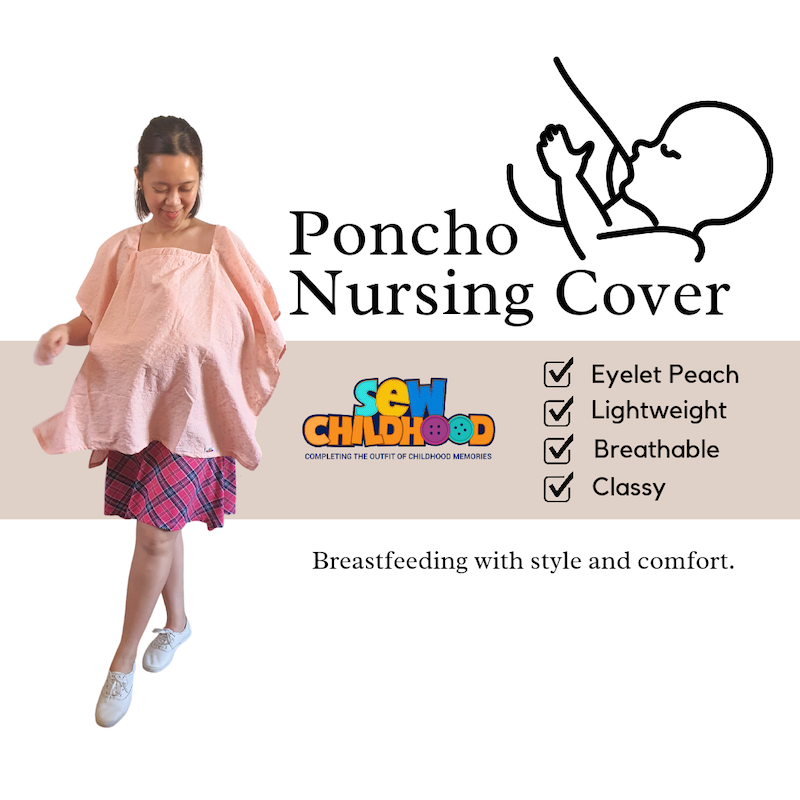 Sew Childhood Eyelet Poncho Nursing Cover