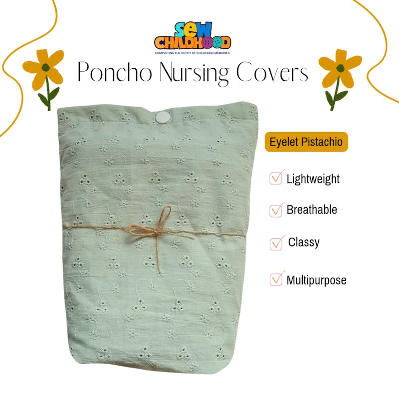 Sew Childhood Eyelet Poncho Nursing Cover