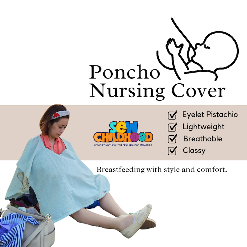Sew Childhood Eyelet Poncho Nursing Cover