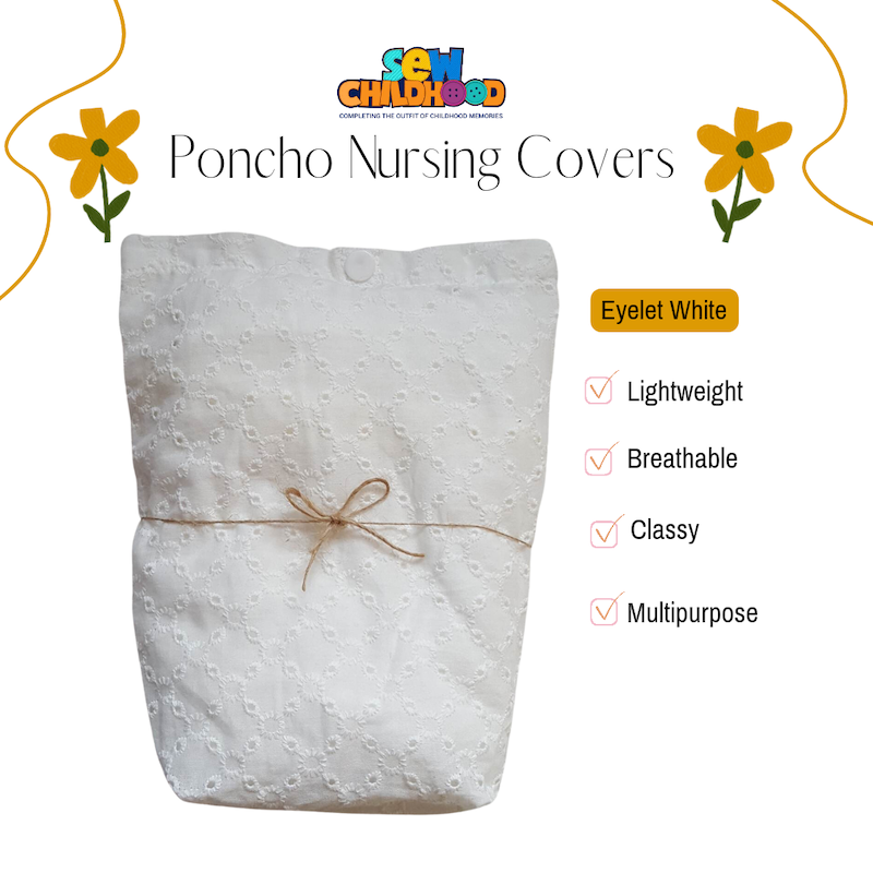 Sew Childhood Eyelet Poncho Nursing Cover