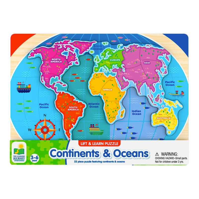 The Learning Journey Lift and Learn - Continents and Oceans