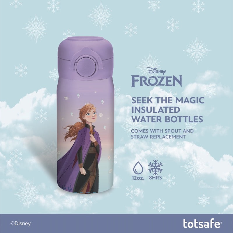 Totsafe Disney Princess Kids Stainless Steel Insulated Sippy Bottle 350mL - Seek the Magic - Anna