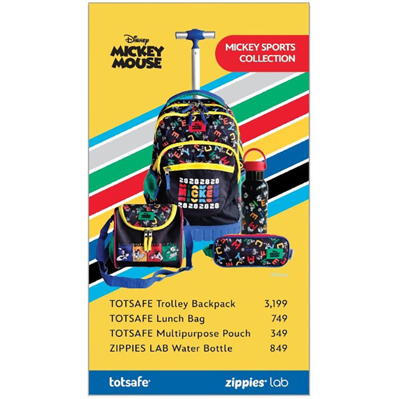 Totsafe Disney Back 2 School Collection - Mickey Sports - Trolley Backpack
