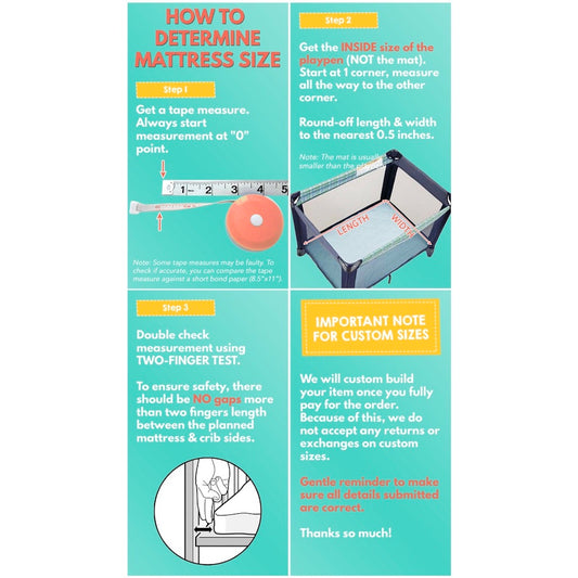 Tiny Winks Baby Premium Foam Mattress - Playpen Size (3"x26"x38")