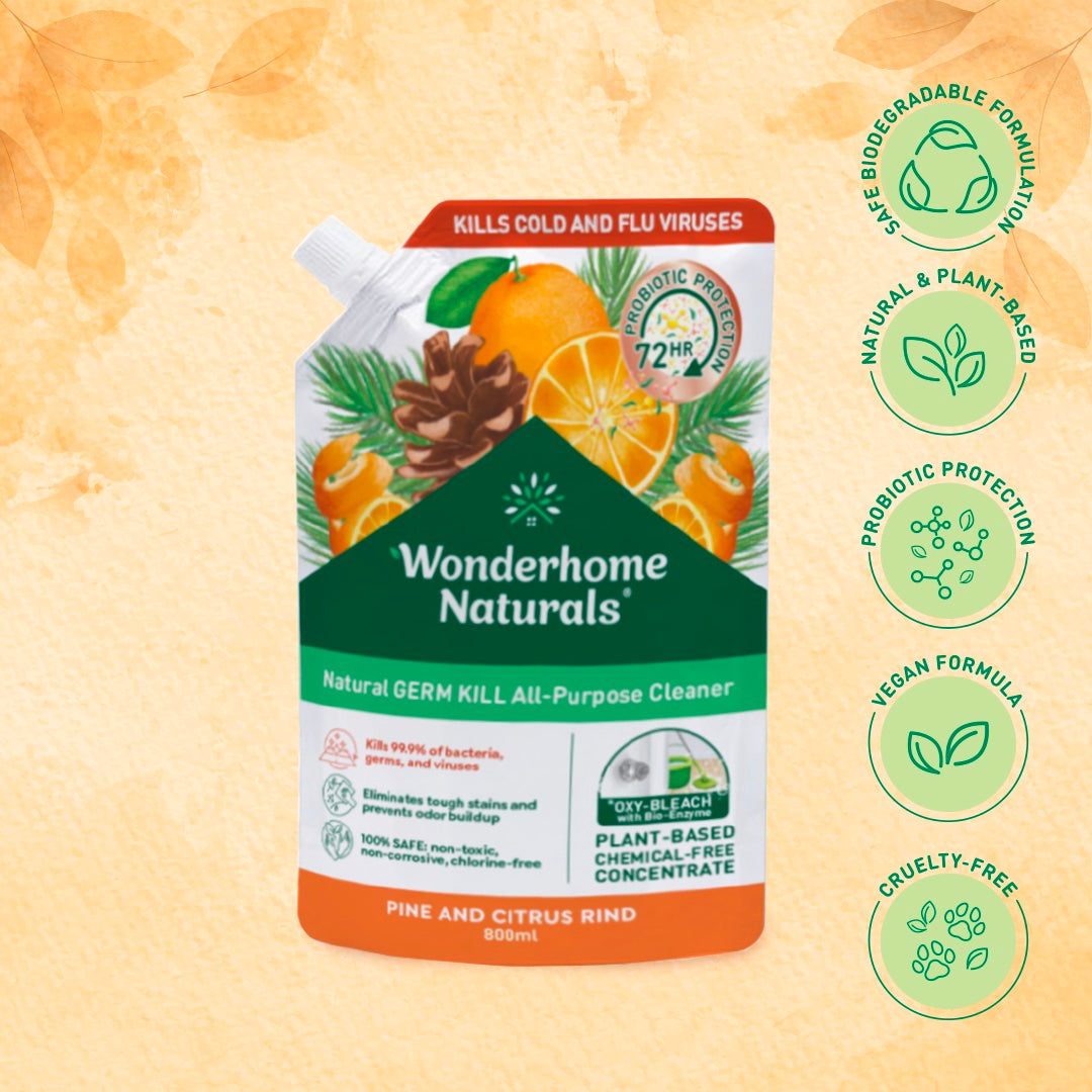 Wonderhome Natural Germ-Kill All-Purpose Cleaner (800ml Ecopouch)