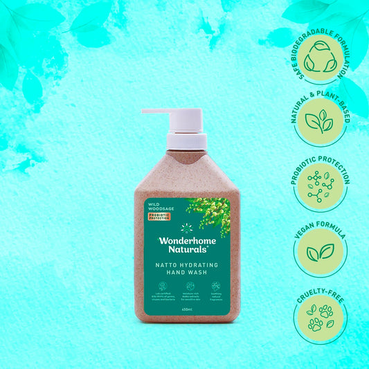 Wonderhome Natural Natto Hydrating Hand Wash (450ml)