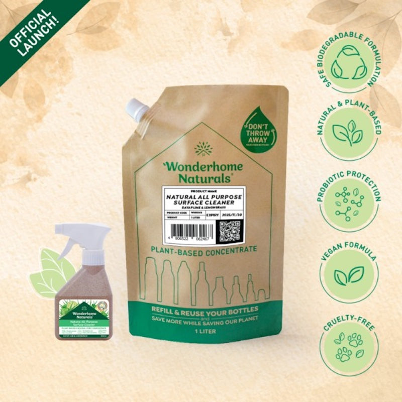 Wonderhome Natural All-Purpose Surface Cleaner Refill Pouch (1000ml)