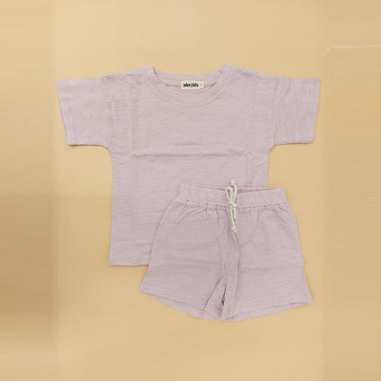 Wee Oats Graham Organic Cotton Baby Shorts and Shirt Summer Set