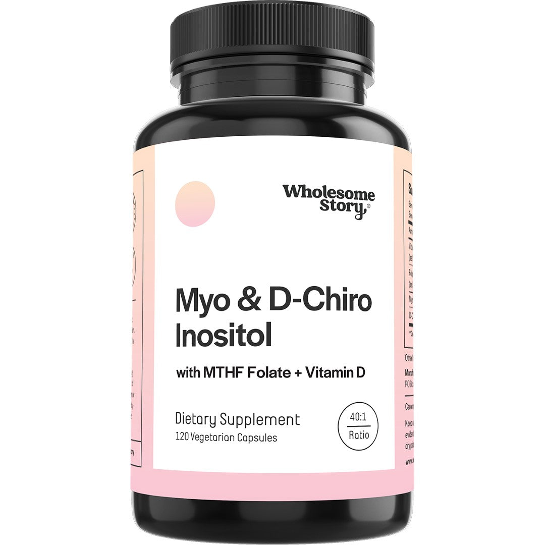 Wholesome Story Myo-Inositol & D-Chiro Inositol Blend + MTHF Folate + Vitamin D3